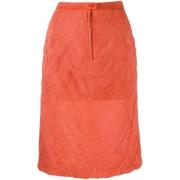 Valentino Vintage Pre-owned Mocka nederdelar Orange, Dam