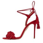 Aquazzura Pre-owned Pre-owned Mocka sandaler Red, Dam