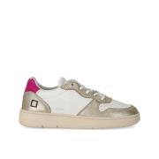 D.a.t.e. Vit Platinum Court Sneaker Multicolor, Dam