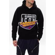 Dsquared2 Kanadensisk Icon Hoodie Black, Herr