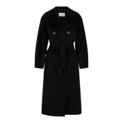 Max Mara Elegant Madame Wool Coat Black, Dam