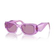 Prada Rektangulära solglasögon i transparent ametist Purple, Unisex