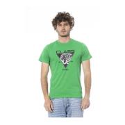 Cavalli Class T-shirt med logotryck Green, Herr