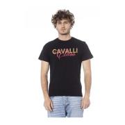 Cavalli Class Logo Print Crew Neck T-Shirt Black, Herr