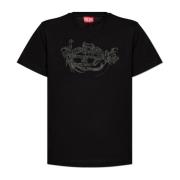 Diesel T-shirt `T-Regs-P2` Black, Dam
