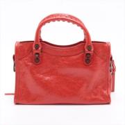 Balenciaga Vintage Pre-owned Laeder handvskor Red, Dam