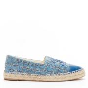 Chanel Vintage Pre-owned Laeder espadriller Blue, Dam