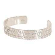 Valentino Garavani Iconographe Metallarmband Gray, Herr