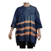 Dsquared2 Blå Tie Dye Spets T-shirt Blue, Dam