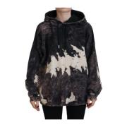 Dsquared2 Multifärgad Dye Bomull Hoodie Sweatshirt Multicolor, Dam