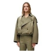 Loewe Militärgrön Ballong Bomull Jacka Green, Dam