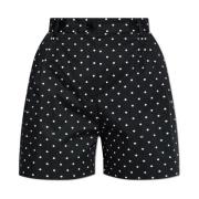 Dolce & Gabbana Shorts med prickigt mönster Black, Dam