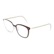 Lindbergh Titanium Square Frame Glasses Brown, Unisex