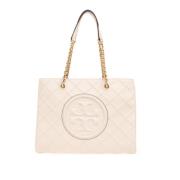 Tory Burch `Fleming Soft` Shopper Väska Beige, Dam