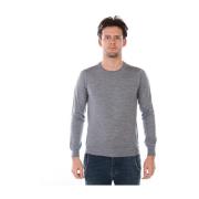 Daniele Alessandrini Merinoull Sweater Pullover Gray, Herr