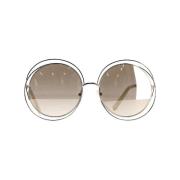 Chloé Pre-owned Pre-owned Metall solglasgon Gray, Dam