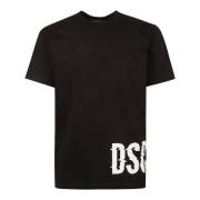 Dsquared2 Svart Logotryck T-shirt Black, Herr
