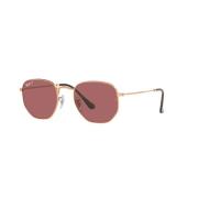 Ray-Ban Hexagonal Metal Polariserade Solglasögon Rose Gold Yellow, Uni...