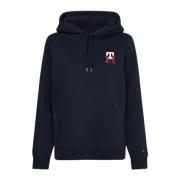 Tommy Hilfiger Monogram Hoodie Sweatshirt Blue, Dam