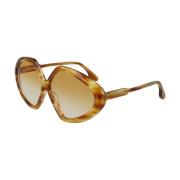 Victoria Beckham Stiliga solglasögon Vb614S i färg 222 Brown, Dam
