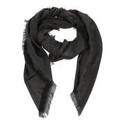 Tory Burch Svarta Scarves för Kvinnor Aw24 Black, Dam