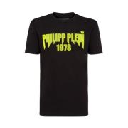 Philipp Plein Unik Rund Hals T-shirt Gul Black, Herr
