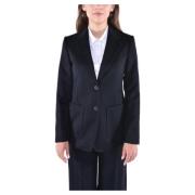 Max Mara Studio Ullblazer med sidofickor Black, Dam