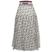 Fendi Vintage Pre-owned Laeder nederdelar White, Dam