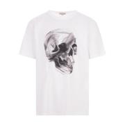 Alexander McQueen Skull Grafisk Vit T-shirt White, Herr