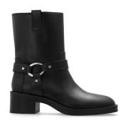 Stuart Weitzman Läder ankelstövlar Jax Black, Dam