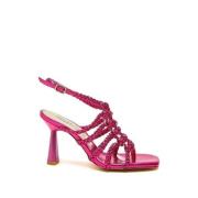 Emanuelle Vee Glamour Sandal med Unik Charm Pink, Dam