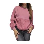 Emporio Armani EA7 Leopard Print Sweatshirt Casual-Chic Style Pink, Da...