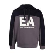 Emporio Armani Hoodie med logo brand Multicolor, Herr