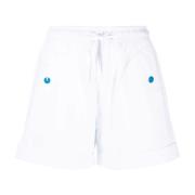 Moschino Hög midja pärla Bermuda shorts White, Dam