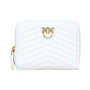 Pinko Chevron Läder Damplånbok White, Dam