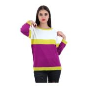 Marella Färgblock Jersey Topp Multicolor, Dam