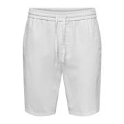 Only & Sons Stiliga Bermuda Shorts för Män White, Herr