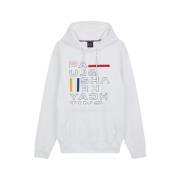 Paul & Shark Yachting Bomull Stretch Långärmad Hoodie White, Herr