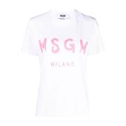 Msgm Stiliga T-shirts och Polos White, Dam