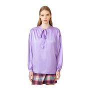 Gaëlle Paris Satängblus med rosett Purple, Dam