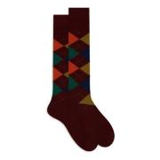 Gallo Burgundy ullsockor med inläggsmotiv Multicolor, Herr