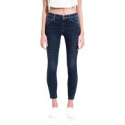 Cycle Skinny Ankle Jeans Laser Ozone Blue, Dam