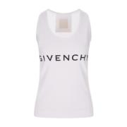Givenchy Vit Crew-neck Tank Top Archetype White, Dam