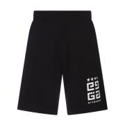 Givenchy Svarta Bermuda Shorts med 4G Logo Black, Herr