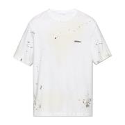 Helmut Lang T-shirt med logotypapplikation White, Herr