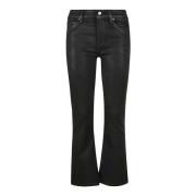 Paige Svarta Flared High Waist Jeans Black, Dam