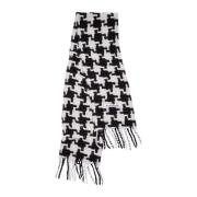 Acne Studios Houndstooth Fransad Halsduk Black, Dam