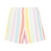 MC2 Saint Barth Våg Jacquard Shorts Rosa Multicolor, Dam