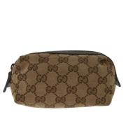 Gucci Vintage Pre-owned Canvas kuvertvskor Beige, Dam