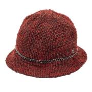 Chanel Vintage Pre-owned Tyg hattar-och-kepsar Red, Dam